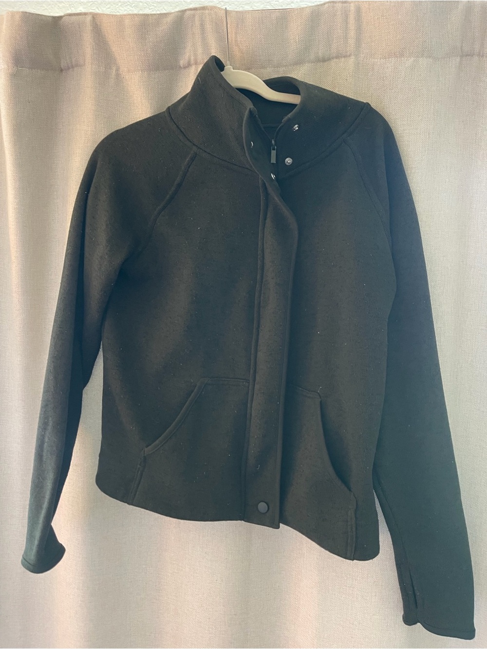 Women's Black Funnel Neck Bomber Jacket